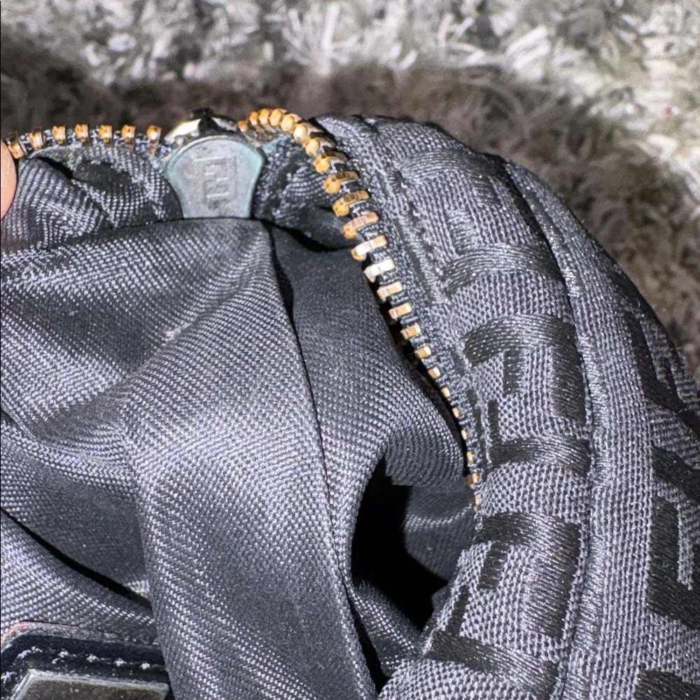 Fendi Black FF Monogram Saddle Bag - Picture 11 of 16